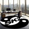 Skz (28) Round Office Rug Decorative Floor Rug for Office Bedroom Living Room and Home Space