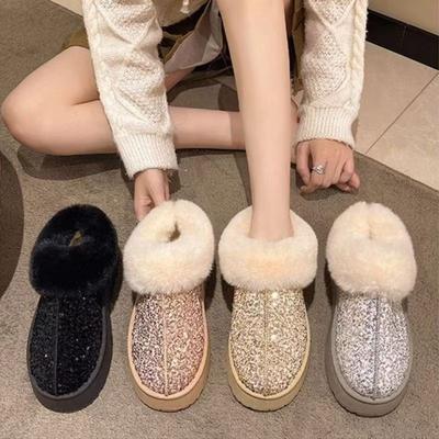 Winter neu Pelz integriert Außenhandel Übergröße Mode dicksohlige Schneestiefel Nordost verdickte Baumwollschuhe Stiefeletten