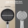 Black 15CM Big Panel 4 Modes Pressure Boost Shower Head High Pressure Large Flow Spray Nozzle Massage Shower Bathroom Accessorie