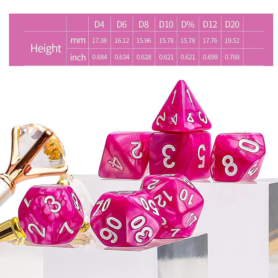 35pcs Polyhedral Dice Set with Black Storage Bag Color Number Polyhedra Dice RPG D&D Role-playing Games Accessories ZSY