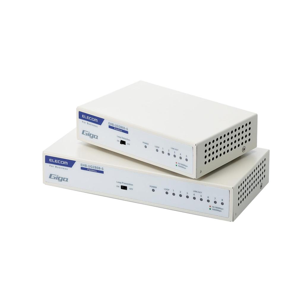 ELECOM Business Switching Hub, Unmanaged, Gigabit 5 Ports, 3-Year Warranty, EHB-UG2B05-S
