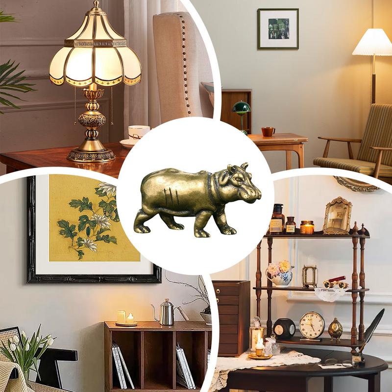 Miniatures Animal Figurines Small Hippo Animal Figurine Tea Pet Collectible Table Decoration Miniatures Animal Ornaments For
