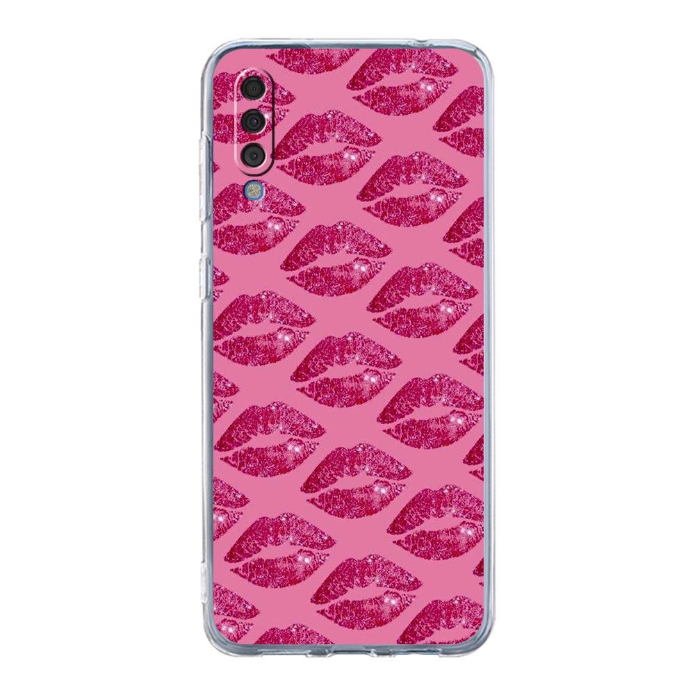 Case For Samsung A14 A50 A70 A30 A40 A20E A10S A20S A02S A04S A12 A22 A32 A34 A42 A52 5G A54 Gold Pink Rose Glitter Hearts Cover