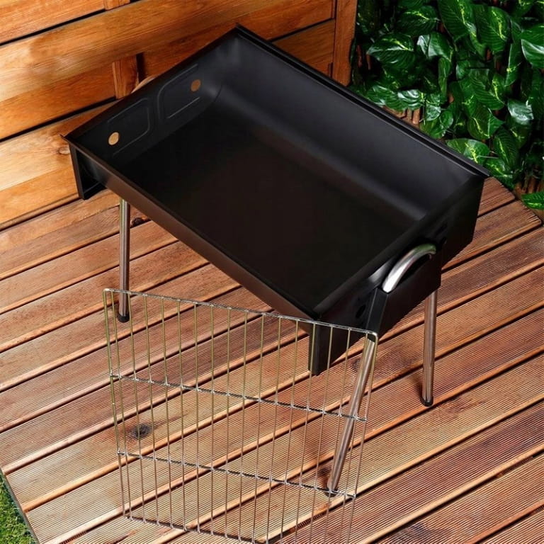 Tourist charcoal grill 48x33x46cm portable stainless steel black