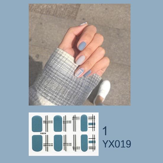 Matowe naklejki na paznokcie Pełna okładka w stylu japońskim Manicure Tip Decor