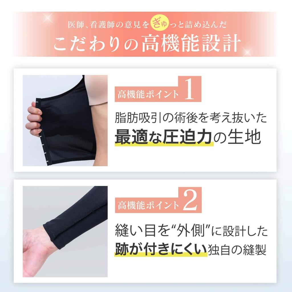 [LipoSup] Upper Arm Compression Supporter for Liposuction (L)