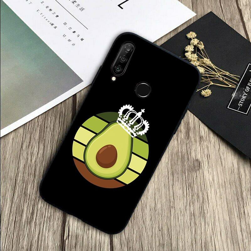 Cute Cartoon Avocado Fitness For Huawei Nova 8i 11i 12i 12s 9 10 SE Y60 Y70 Y90 Y72 Y73 Y61 Y91 P60 Pro P30 P40 Lite Case