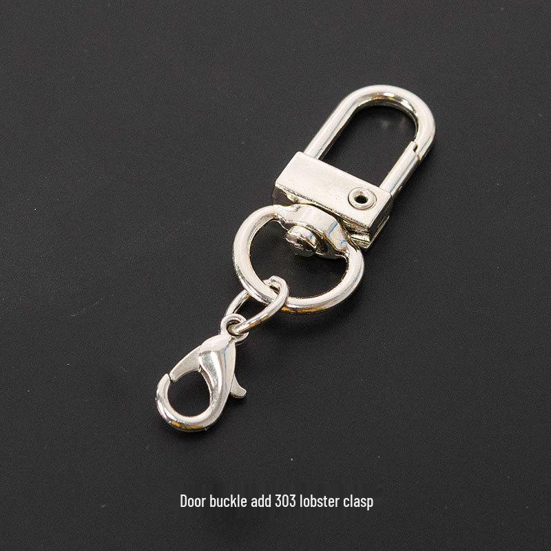 

Gold Lobster Clasp Keychain with U-Shaped Dog Buckle - DIY Jewelry Bag Pendant Accessory
