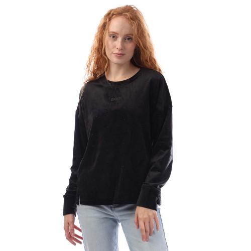 DKNY Womens/Ladies Rhinestone Crew Neck Sweatshirt