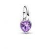 Pandora Purple Chakra Heart Mini Dangle Charm 793042c04