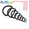 10 Stück/Packung Kunststoff D-Ring Schnallen Gurtbandgröße 10mm 12mm 15mm 20mm 25mm 30mm 38mm 45mm Schwarz