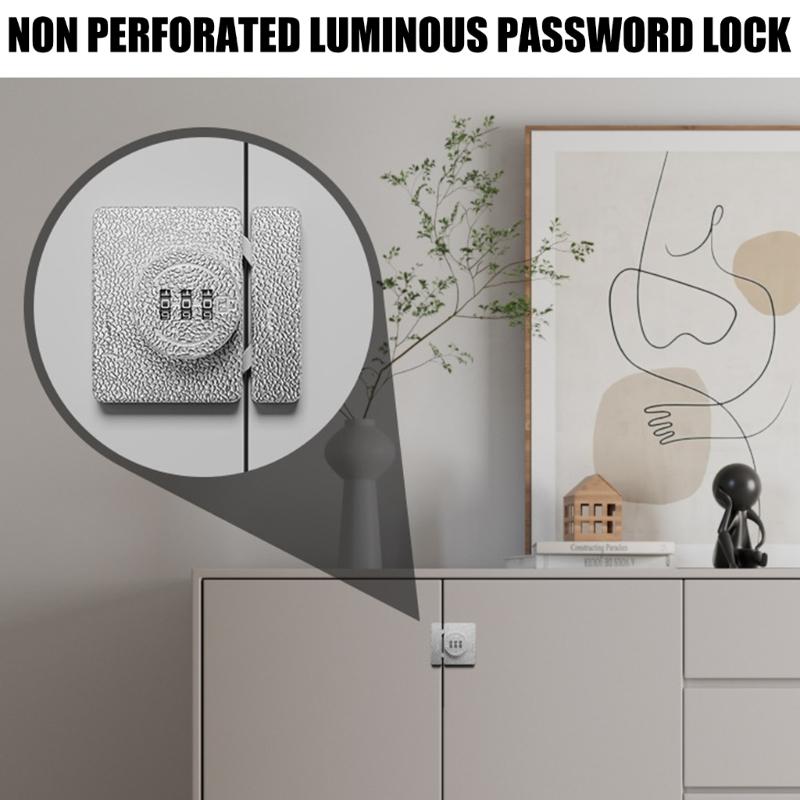 Security Combination Lock Glowing & Not Pry Designs Lock Kids Safe  Multiple Use Glowing Combination Lock for Household