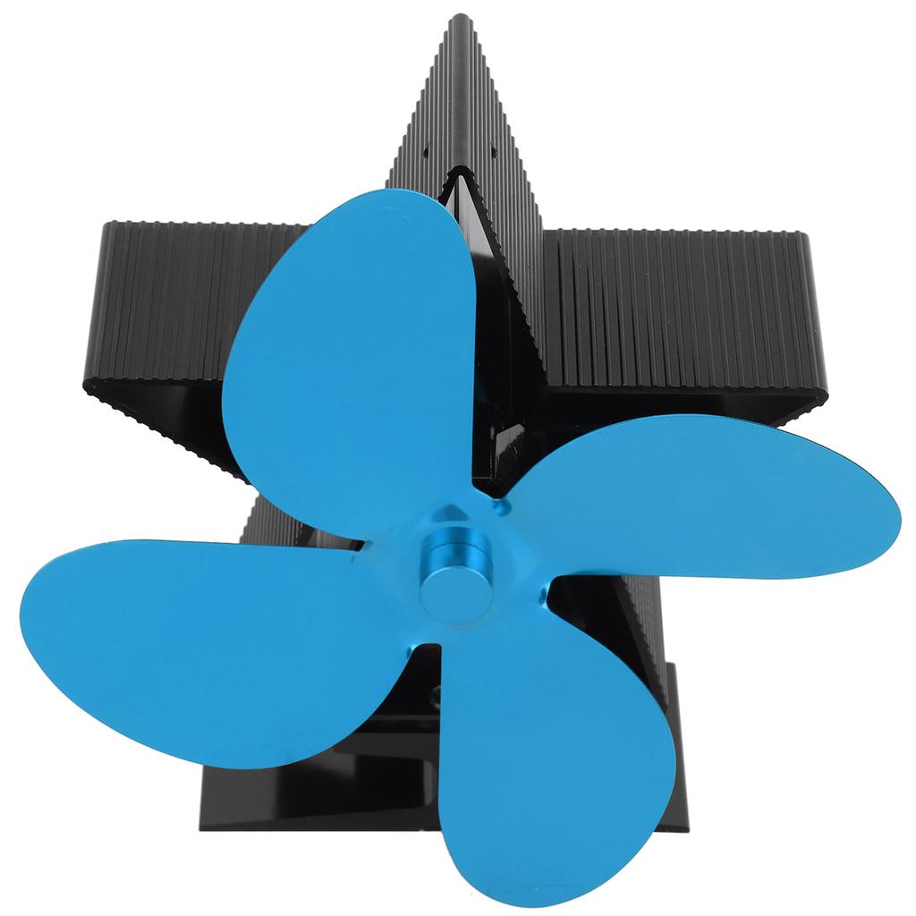 4 Blade Thermal Ht Powered Wood Stove Fan Fireplace Accessory for Ht Distribution