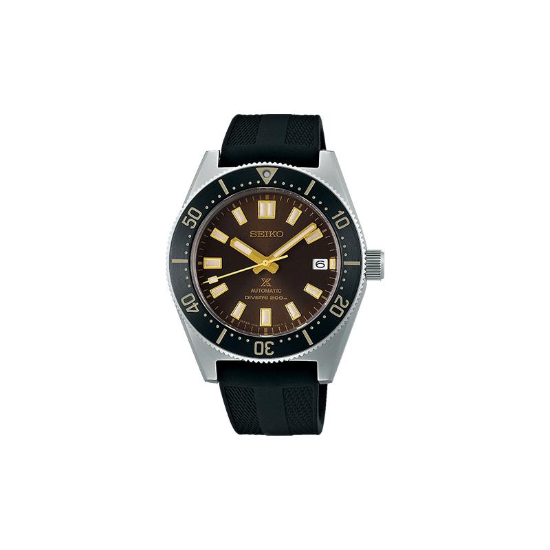 SEIKO prospex series fashion trend waterproof Automatic silicone strap 47.6mm men s watch brown dial SBDC105 чёрный