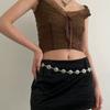 Damen Legierung geschnitzte Türkis Schnalle Taillenkette für Bankett Damen Kleid Gürtel