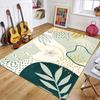 Nordic Style Plant Flower Carpet Artistic Floral Pattern Decoration Carpet Indoor Bedroom Living Room Soft Door Mat Rug