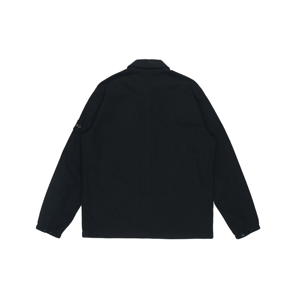 STONE ISLAND Recycled Cotton Single Pocket Collar Jacket Men Jacket Black 751510704-V0029