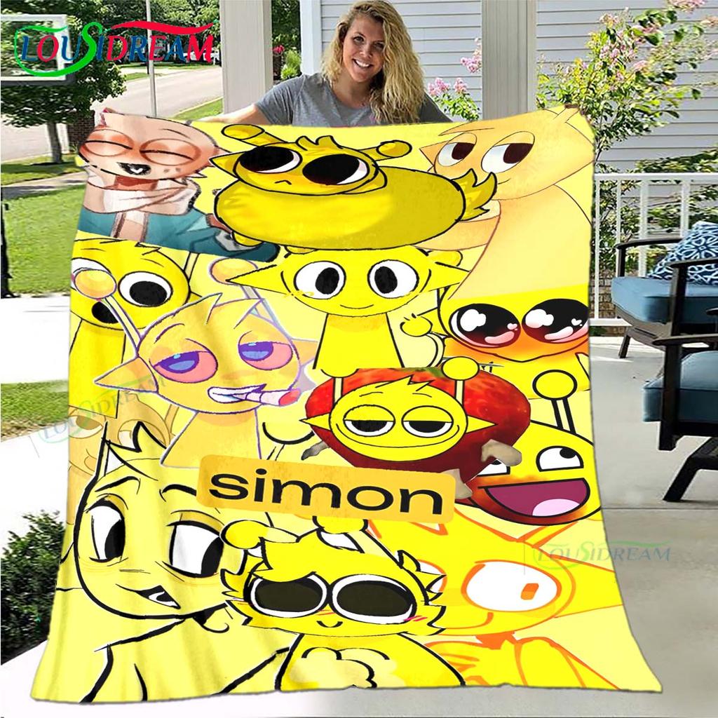 Fashion S-Sprunki Incredibox Game Four Seasons Blanket Sofa Cover Travel Bed Plush Blanket Travel Office Break Blanket Gift
