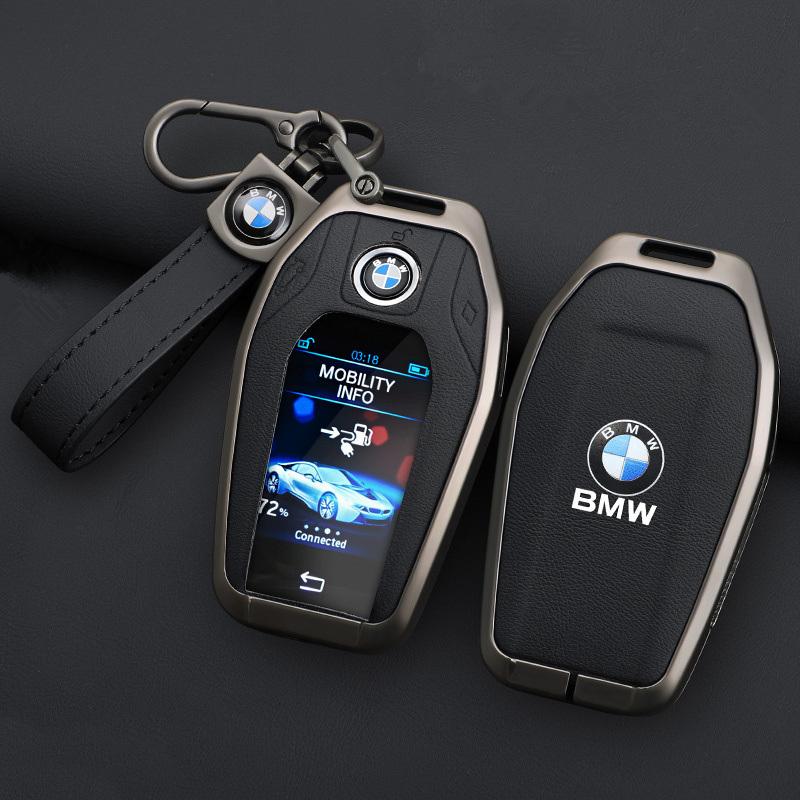 mkacg4 Metal Leather Car Key Cover Case Shell keyless Bag For BMW 5 7 Series G11 G12 G30 G05 G07 X3 X4 X5 X7 G31 G32 I8 I12 I15 G01 G02