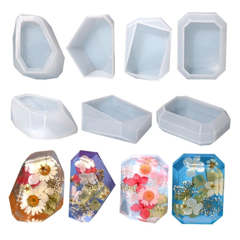 Large Multi-Faceted Gem Stone Resin Epoxy Mold for Jewelry Soap,Ice Making,Gemstone Isomalt Baking,Cabochon Candle Craft