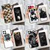 Cute Black Pug Dog For Samsung Galaxy M34 M54 M14 M53 M33 M13 M12 M32 M52 M20 M15 M55 M21 M51 M30s M31s Case