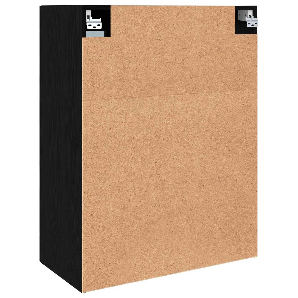 Storage Cabinet Black Oak Effect 27.8 X 13.4 X 35.4 In (L X W X H)