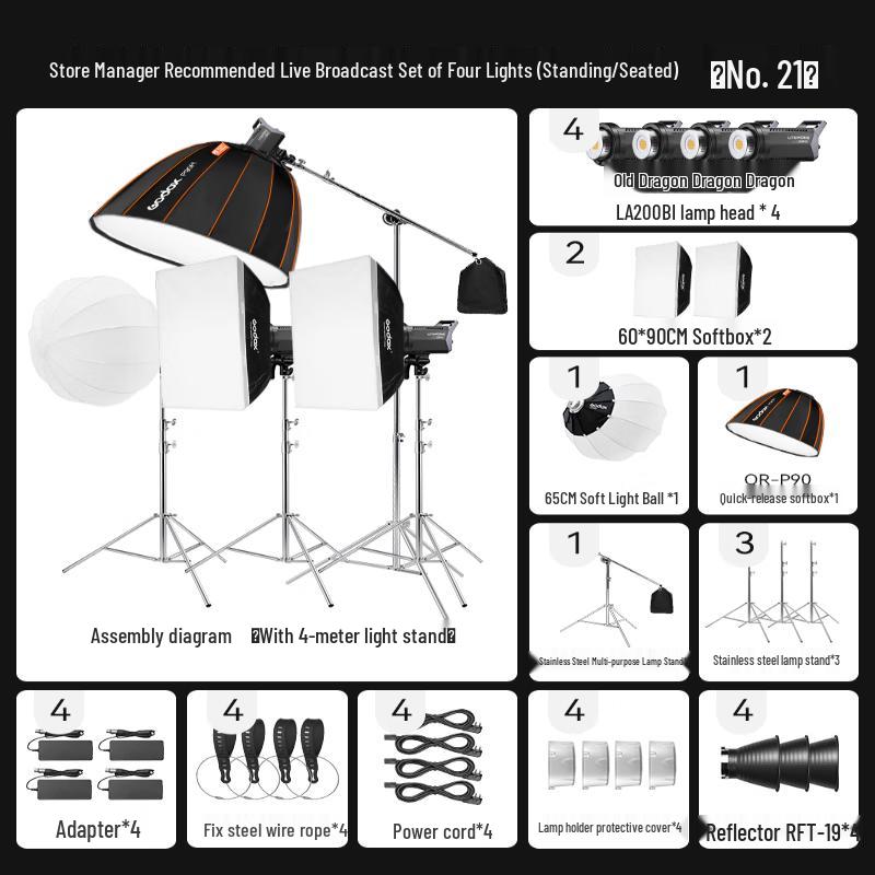 Godox LA200Bi Continuous LED Video Light Kit