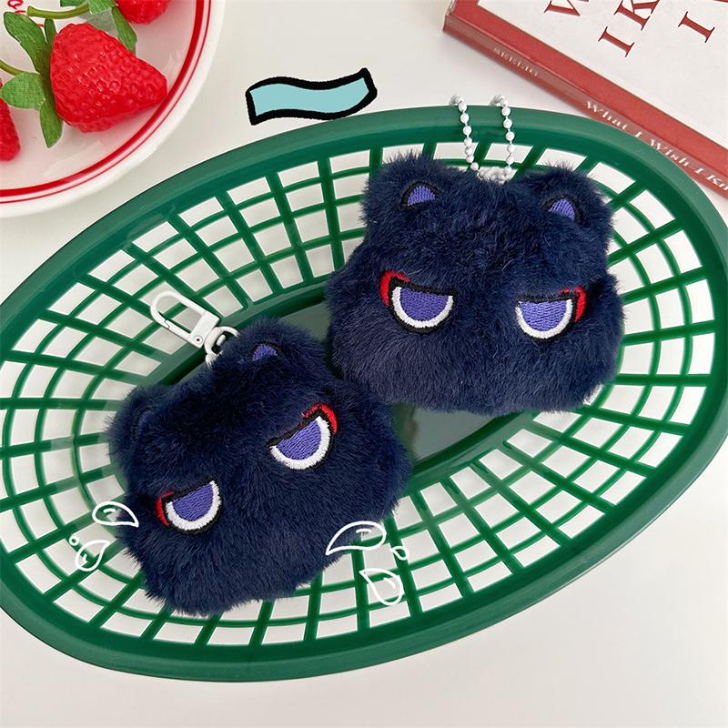 Cartoon Squeak Cat Doll Keychains Women Cosplay Plush Pendant Keyrings Hanging Ornament Bag Charms For Girls Gifts