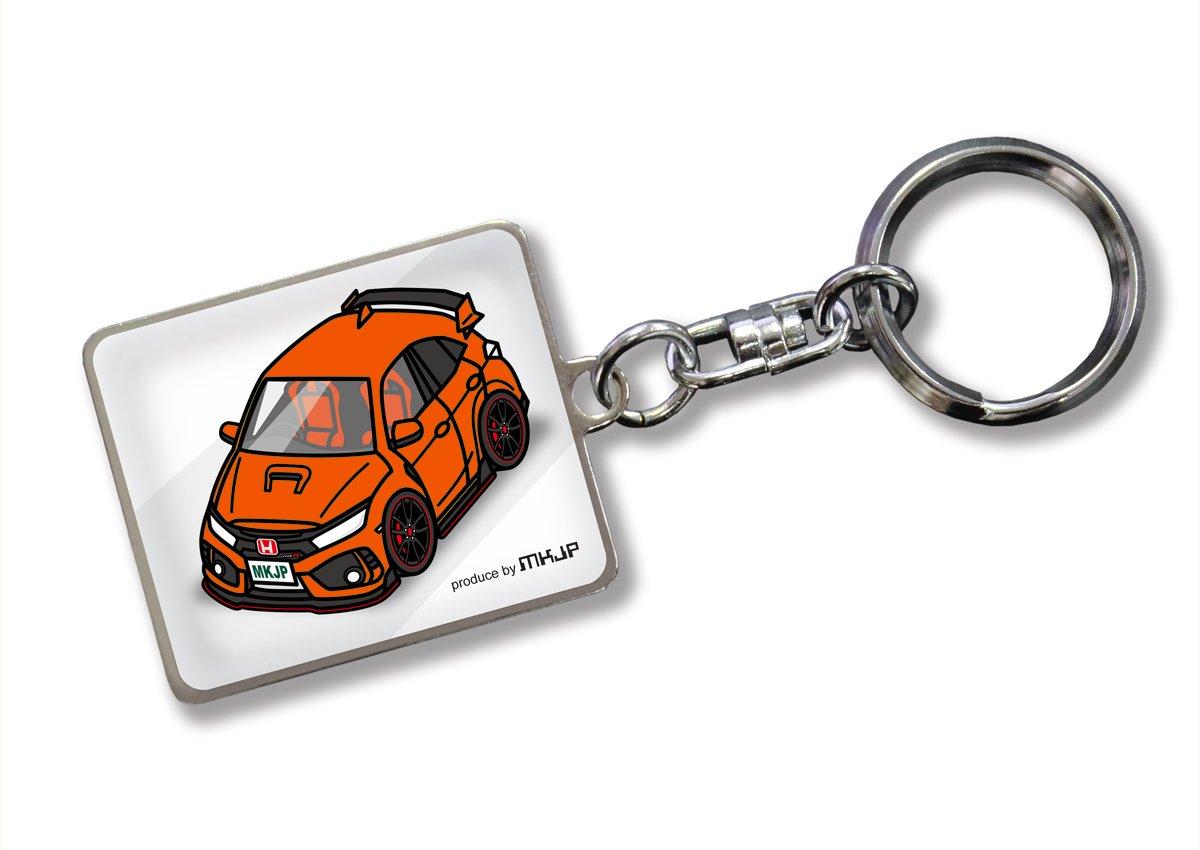 

Custom Keychain Honda Civic Type R FK8 White Car Orange [MKJP] Base Color