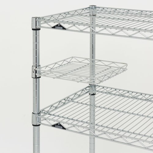 Doshisha Luminous Rack, a Steel Rack Part with a Rotating Table and Adjustable Shelves, Measures 25.5cm Wide X 27.5cm Deep X 4cm High (25AKT-2525), Ha