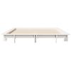 Vidaxl Bed Frame Without Mattress, White, 135X190 Cm, Solid Pine Wood