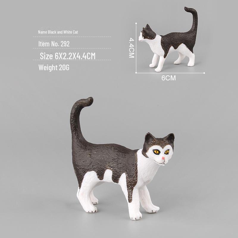 Seashell Cat Figurine: Realistic Kitten Toy Model
