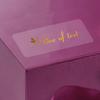 30-240Pcs Custom Text Rectangle Transparent Golden Foil Stickers, Personalized Wedding Labels, Customized Birthday Stickers,