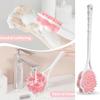 Long Handle Shower Massage Brushes Silicone Bathroom Back Scrubber  Remove Exfoliating