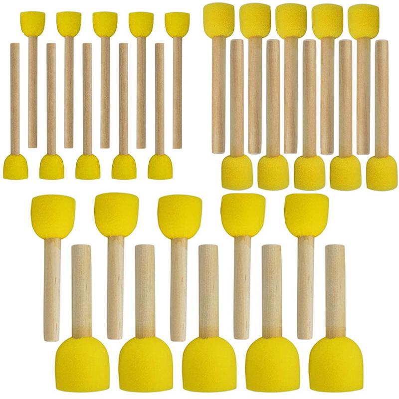 30dílná dětská sada kulatých houbičkových razítek na umělecké a řemeslné práce