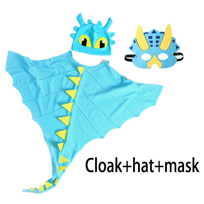

Dinosaur cape hat mask children costume halloween christmas cosplay costume 3-8 years old
