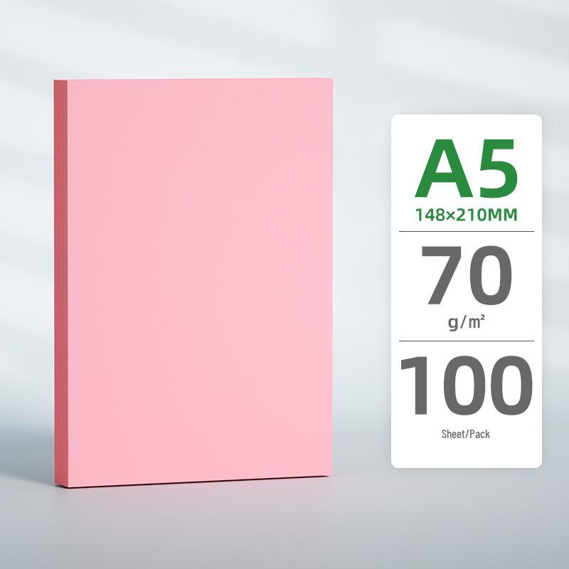 Розовая Бумага для Копирования и Печати: Форматы A3, A4, A5, B5, 70г/80г, Плотная, Цвет: Красный