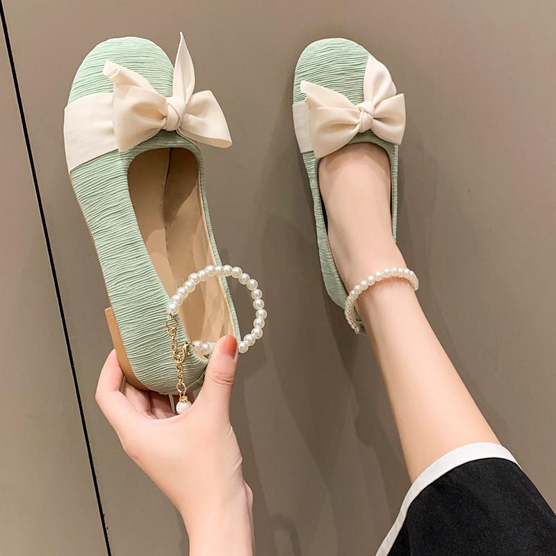 Moccasin Shoes Female Footwear Casual Sneaker Shallow Mouth Square Toe Slip-on Moccasins Summer Dress Grandma Comfortable New