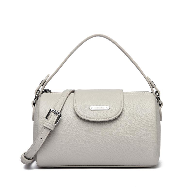 

New Fashiable Luxury Women Crossbody Bag Wallet High Quality Soft Leather Women s Shoulder Bolsas Solid Color Retro Tote Sac сірий