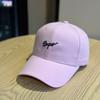 2026New Soft-top Letter Embroidered Baseball Cap for Women, Makes the Face Look Smaller, Suitable for Large Head Sizes, Versatile Hard-top Cap for