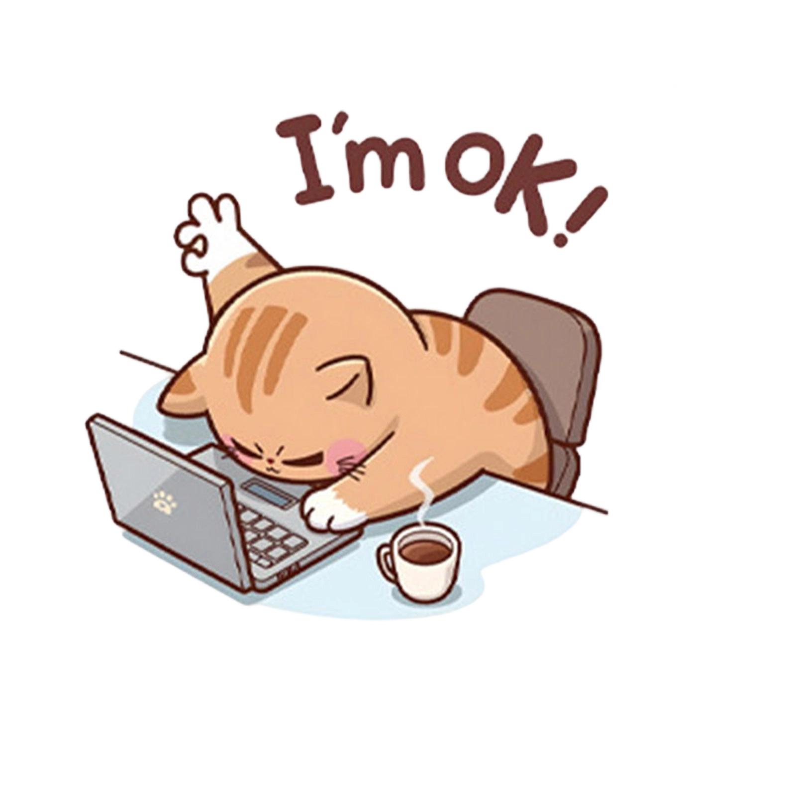 Водонепроницаемый Глянцевый Полый Дизайн Выражение Мордочки Кошки Наклейка one size