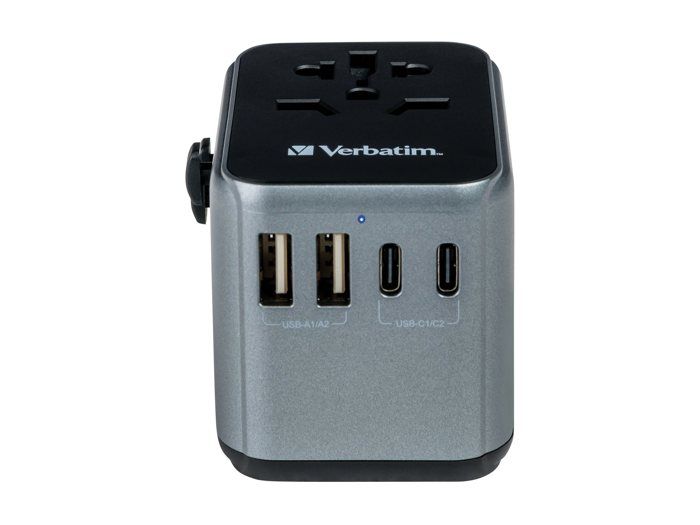 Adaptateur secteur universel de voyage - verbatim - uta-03 - 30 watt - pd 3.0 - quick charge 3.0