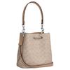 Coach Rowan 22 Sac Seau Logo Classique Similicuir Sacs à Main Femme Sable-Jaune Gris-Marron CBH07-SVPWH