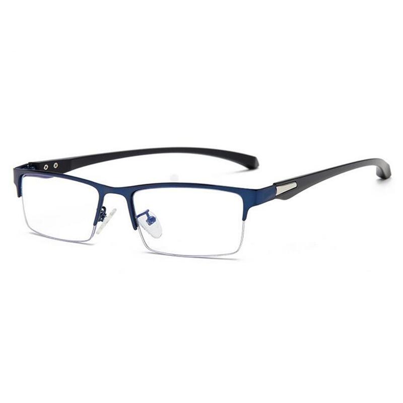 

Blue Light Blocking Semi-Rimless Nearsighted Glasses Metal Prescription Eyeglasses Computer Eyewear 0 -0.5 -0.75 -1.0 To 0