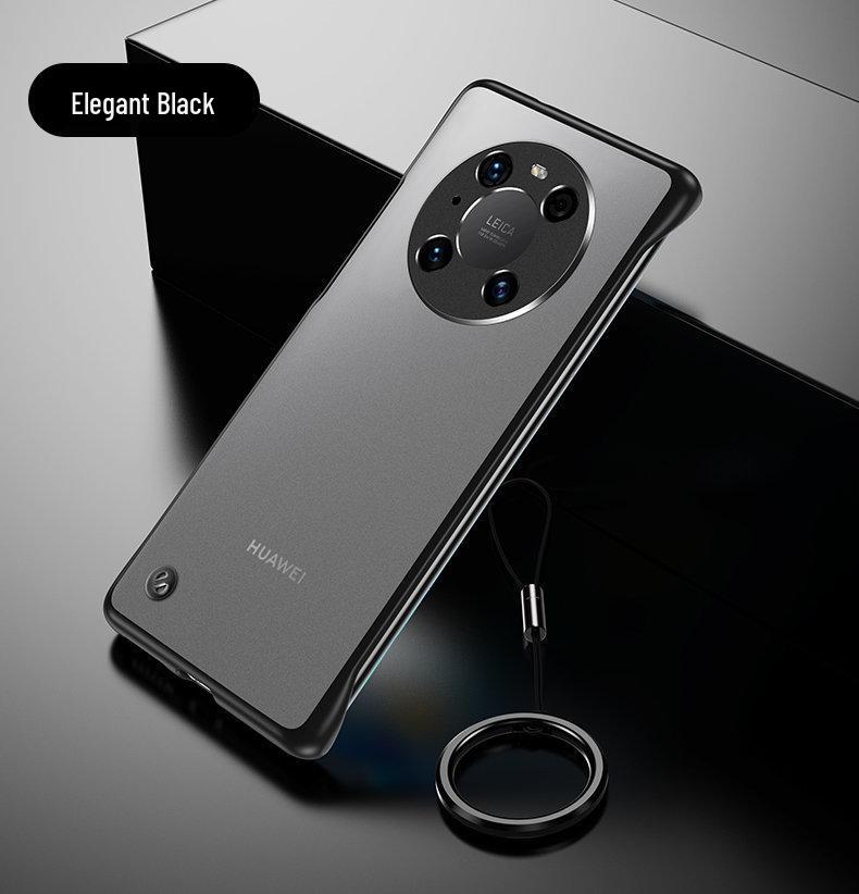 Huawei Mate50Pro P60 Frosted Clear Metal Lens Frame Protective Case