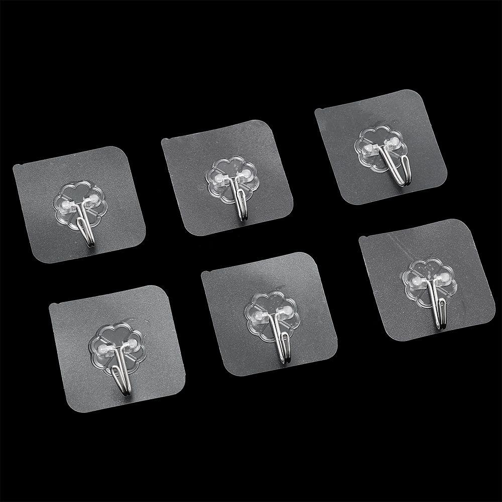 

Strong Transparent Punch-free Kitchen Holder Wall Door Hangers Self-adhesive Hooks Multi-purpose