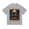 An Interesting Cappuccino Assassin Cartoon Pattern T-shirt for Men's Casual Street Wear, Loose and Breathable Top
