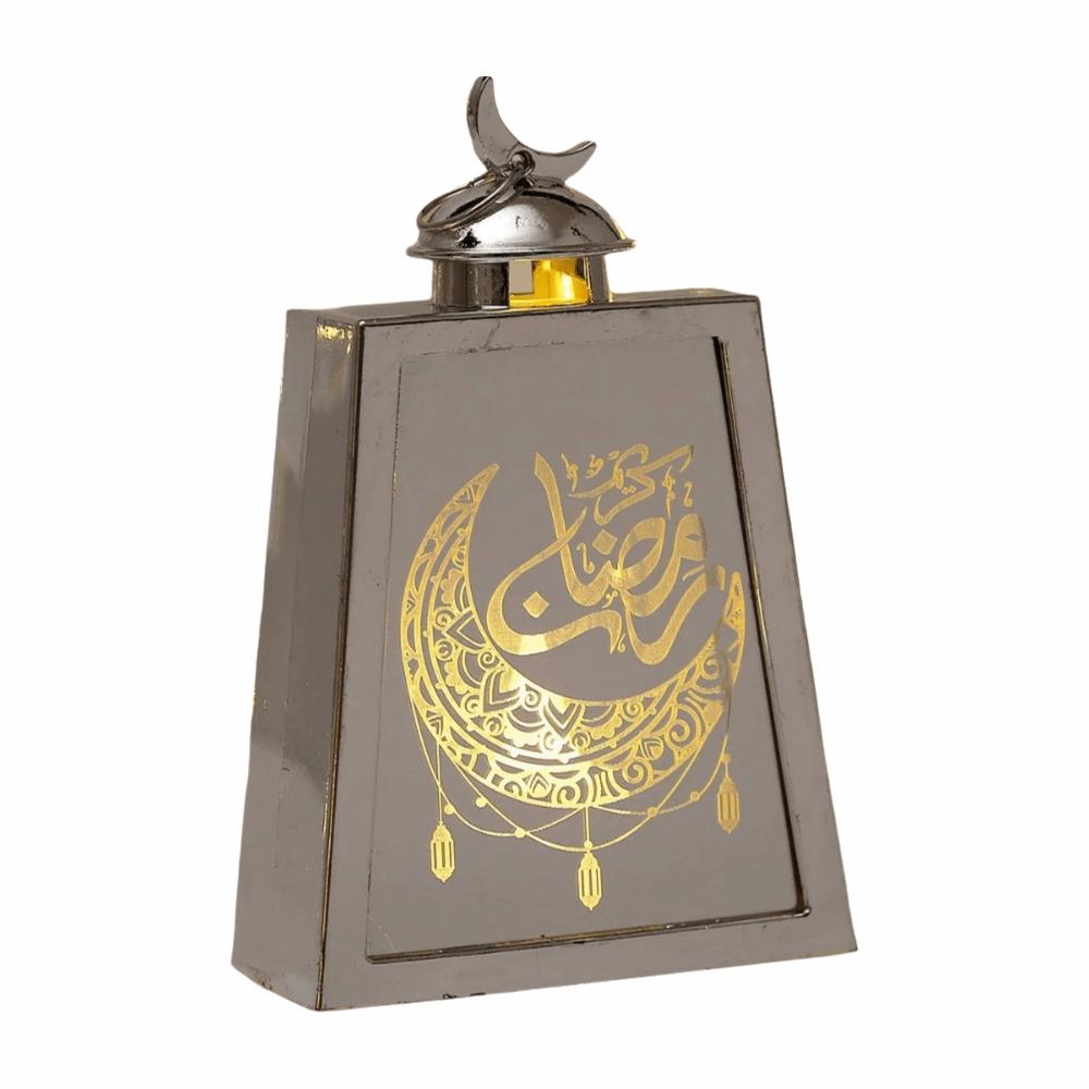 Trapezoid Ramadan Lantern Light Retro Multicolor Eid Mubarak Ornaments Warm Light Star Moon Castle Electric Candle