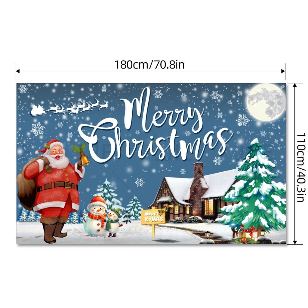 Christmas Background Cloth, Explosive Decorative Banner Hanging Cloth, Camera Couplet Direct Sales