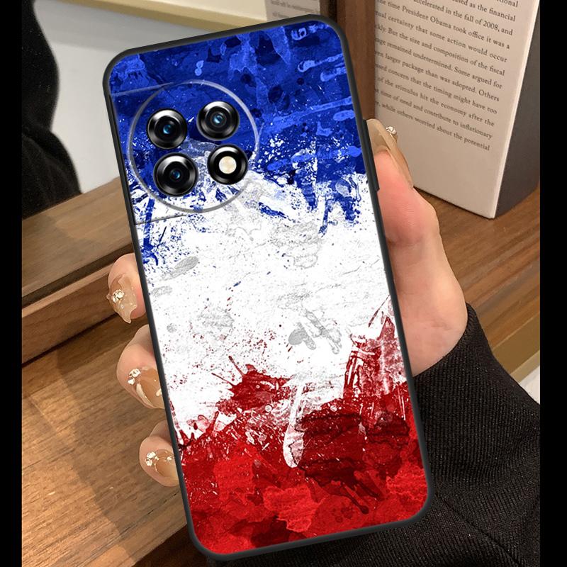 

France Flag Case For OnePlus 11 10 9 8 Pro Ace 9R 9RT 10T 8T OnePlus Nord 2 2T N10 N20 CE 3 Lite Cover OnePlus Nord CE